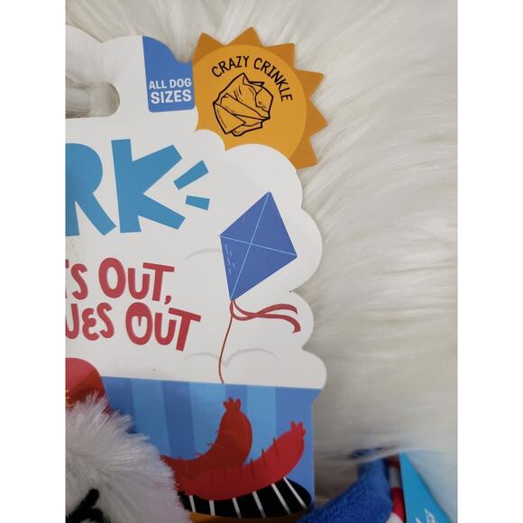 NEW LOT Bark Box Regal The Eagle Dog Toy CRAZY CRINKLE squeak 4th july american - Picture 4 of 6